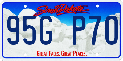 SD license plate 95GP70