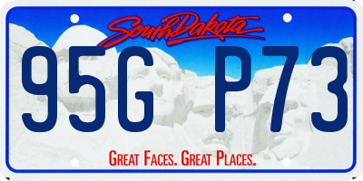 SD license plate 95GP73
