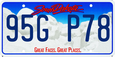 SD license plate 95GP78