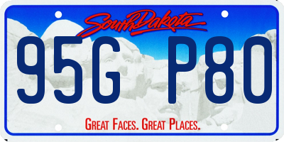 SD license plate 95GP80