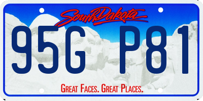 SD license plate 95GP81