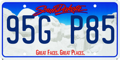 SD license plate 95GP85
