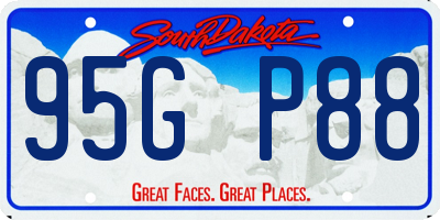 SD license plate 95GP88