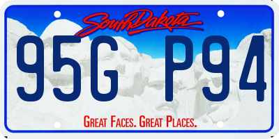 SD license plate 95GP94