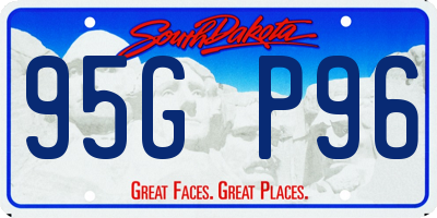 SD license plate 95GP96