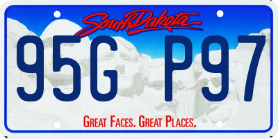 SD license plate 95GP97