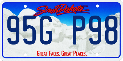 SD license plate 95GP98
