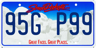 SD license plate 95GP99