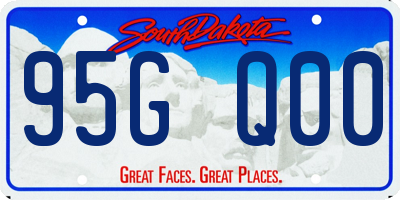 SD license plate 95GQ00
