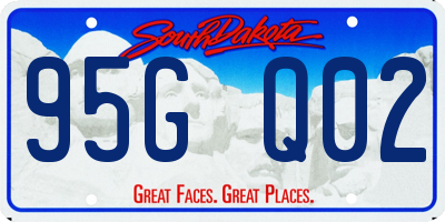 SD license plate 95GQ02