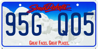 SD license plate 95GQ05