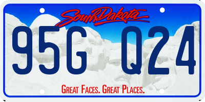 SD license plate 95GQ24