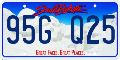 SD license plate 95GQ25