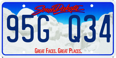 SD license plate 95GQ34
