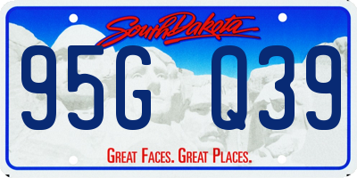 SD license plate 95GQ39