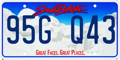 SD license plate 95GQ43
