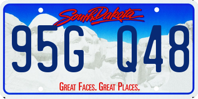 SD license plate 95GQ48