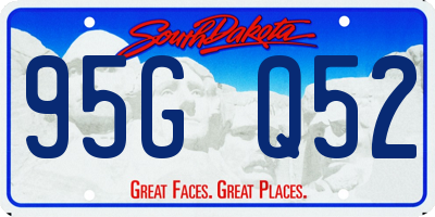 SD license plate 95GQ52