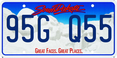 SD license plate 95GQ55