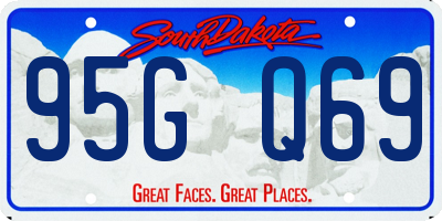 SD license plate 95GQ69