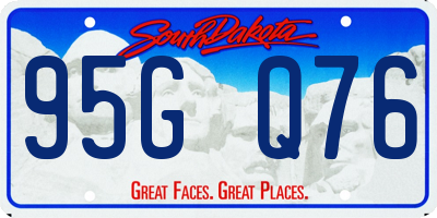 SD license plate 95GQ76