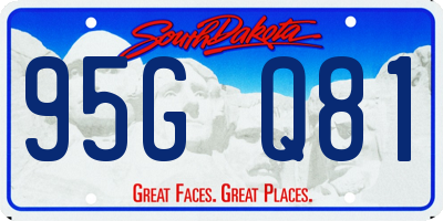 SD license plate 95GQ81