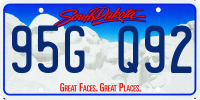SD license plate 95GQ92