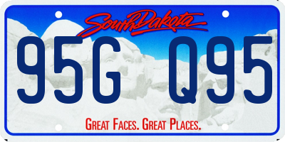 SD license plate 95GQ95