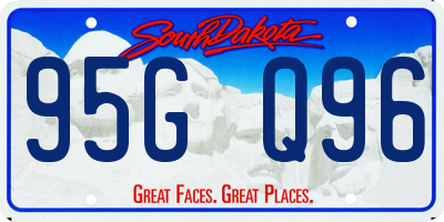 SD license plate 95GQ96