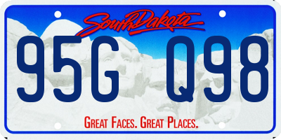 SD license plate 95GQ98