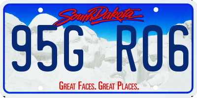 SD license plate 95GR06
