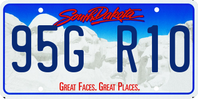 SD license plate 95GR10