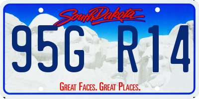 SD license plate 95GR14