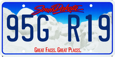 SD license plate 95GR19