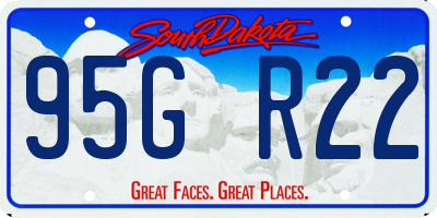 SD license plate 95GR22