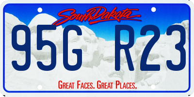 SD license plate 95GR23