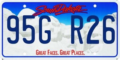 SD license plate 95GR26