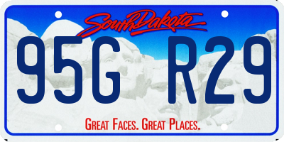 SD license plate 95GR29