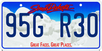 SD license plate 95GR30