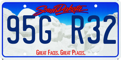 SD license plate 95GR32