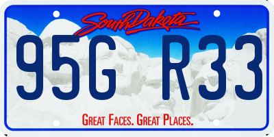 SD license plate 95GR33
