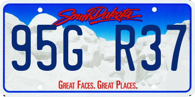 SD license plate 95GR37