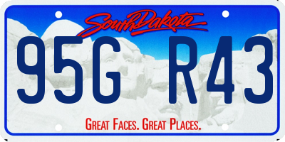 SD license plate 95GR43