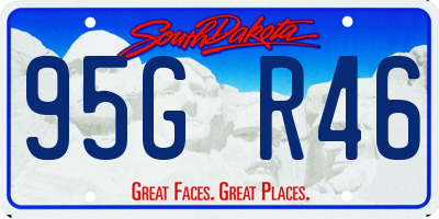 SD license plate 95GR46