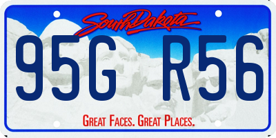 SD license plate 95GR56