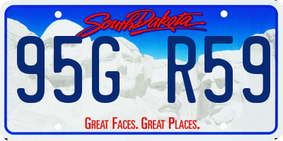 SD license plate 95GR59