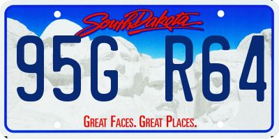 SD license plate 95GR64