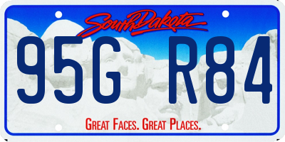SD license plate 95GR84