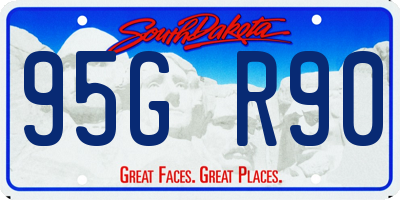 SD license plate 95GR90