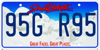 SD license plate 95GR95
